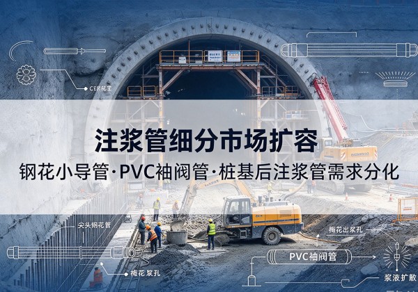 赞皇注浆管细分市场扩容，隧道钢花小导管、PVC 袖阀管、桩基后注浆管需求分化